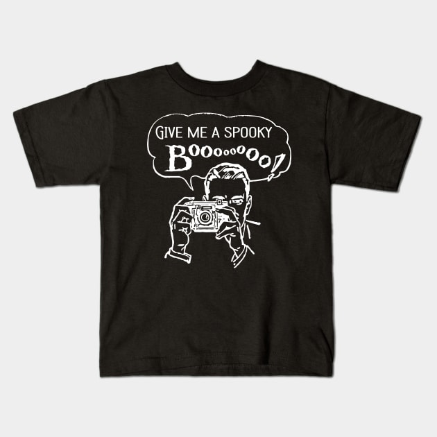 Give me a Spooky: Boooo! Kids T-Shirt by PrintSoulDesigns